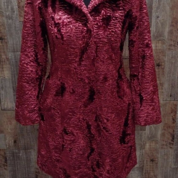 NWT WHITE HOUSE BLACK MARKET FAUX PERSIAN LAMB WOMENS COAT SZ XS PETITE $298 NEW - Picture 1 of 7